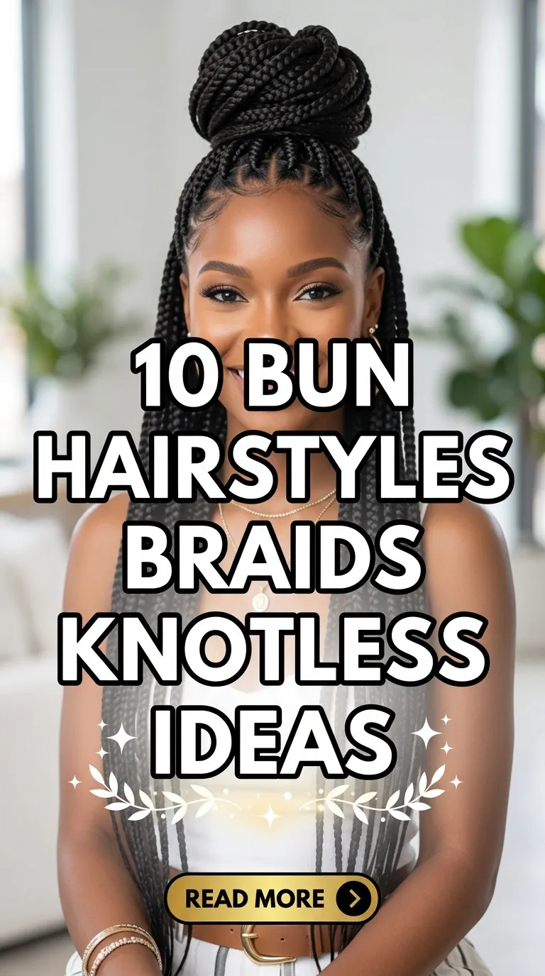 10 Bun Hairstyles Braids Knotless Ideas