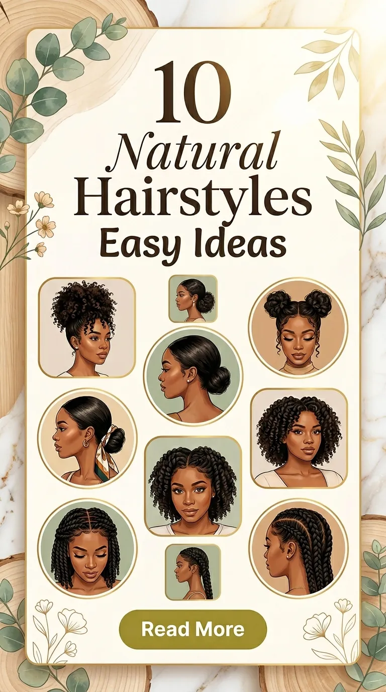 10 Natural Hairstyles Easy Ideas