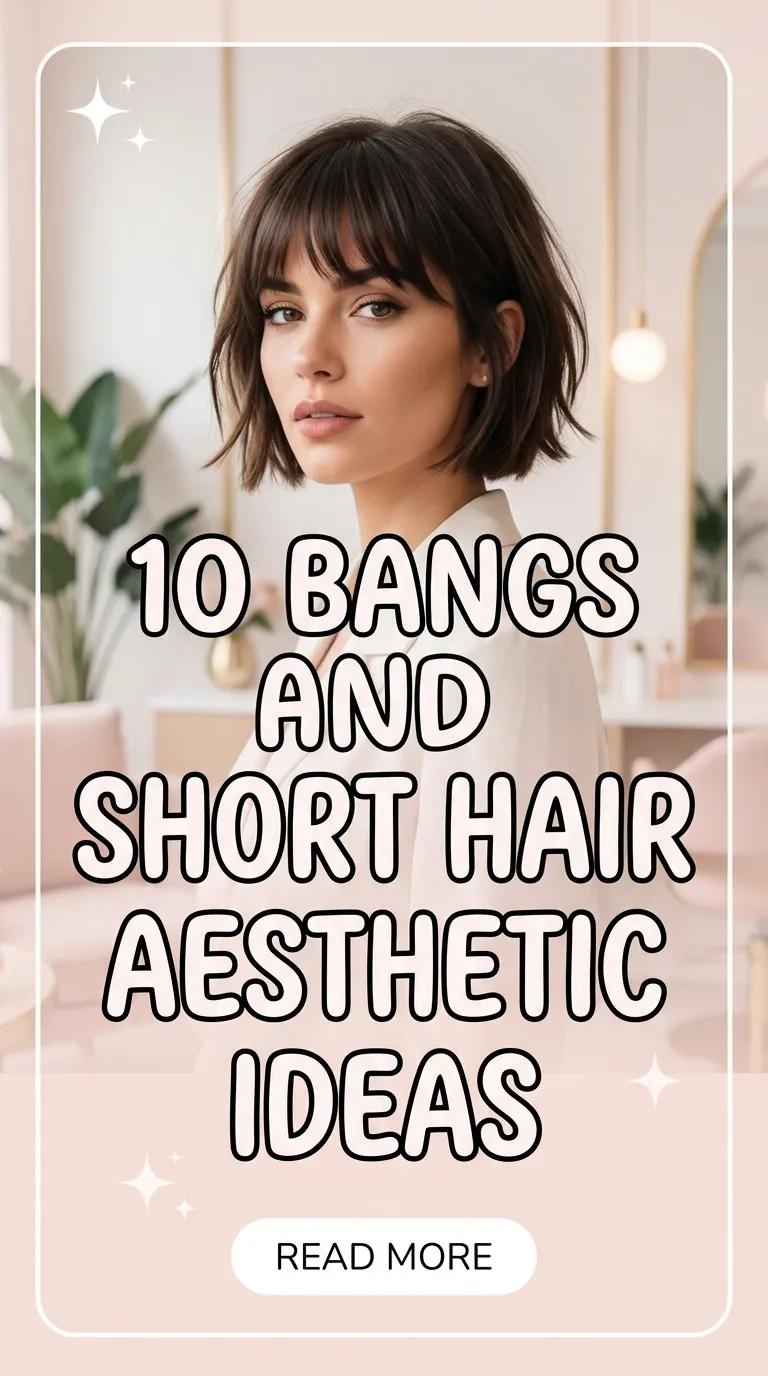 10 Bangs And Short Hair Aesthetic Ideas