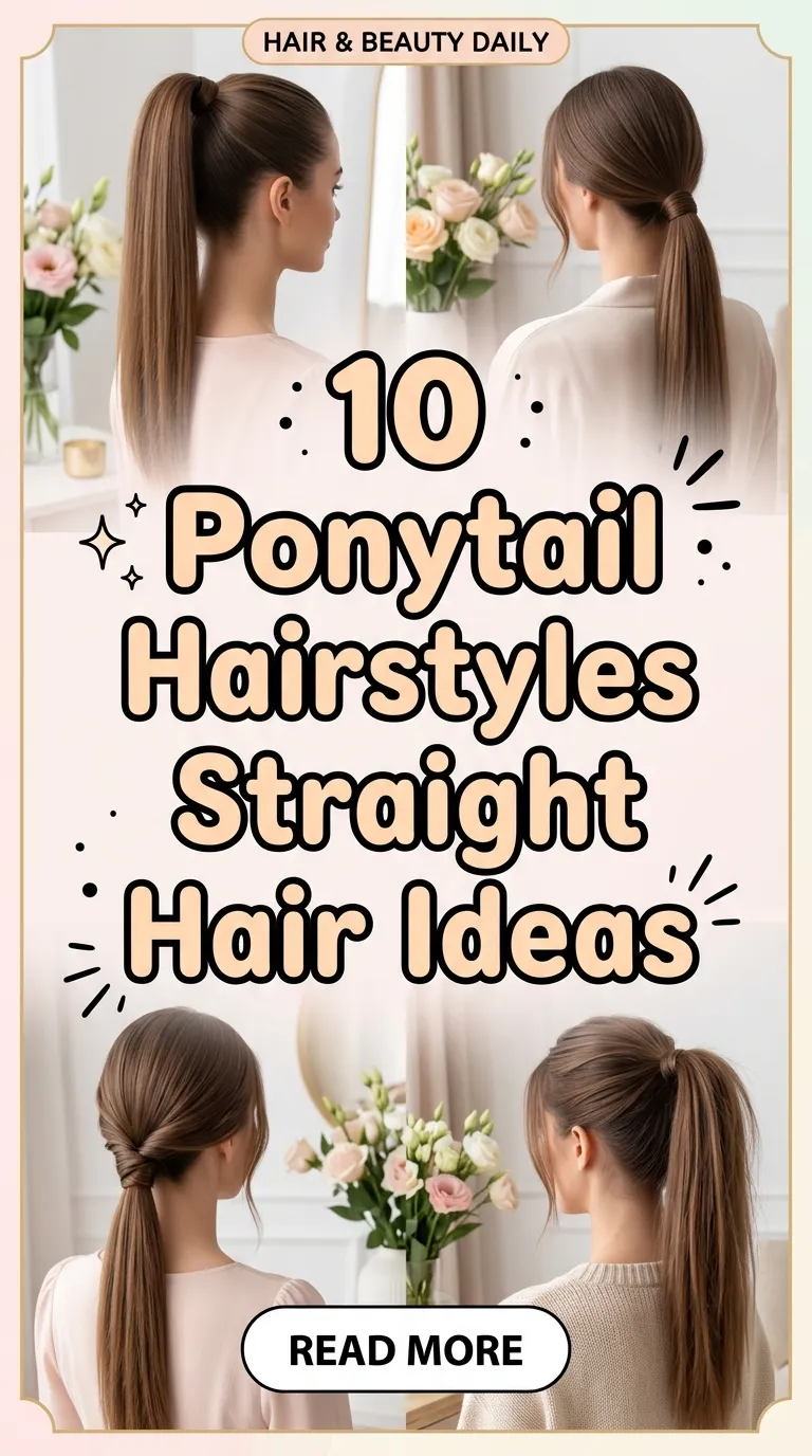 10 Ponytail Hairstyles Straight Hair Ideas