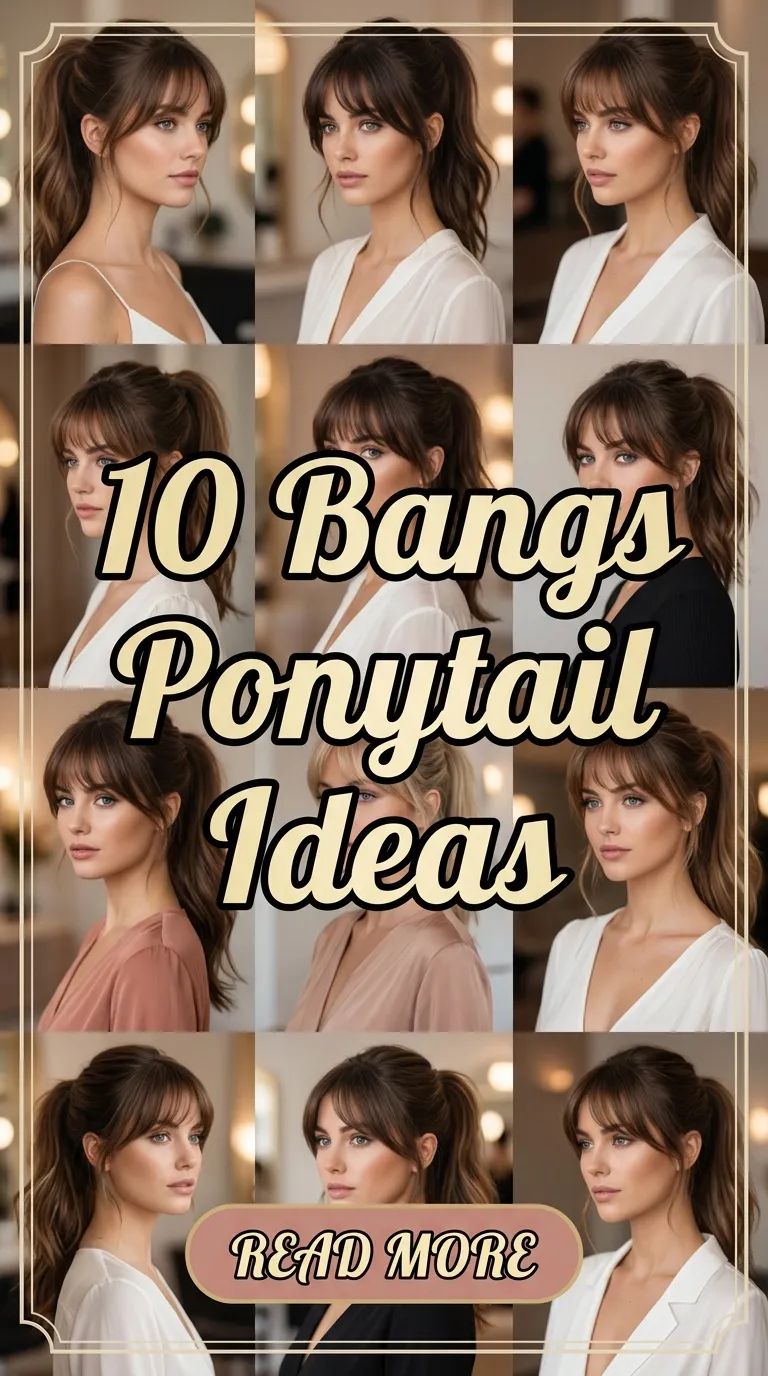 10 Bangs Ponytail Ideas