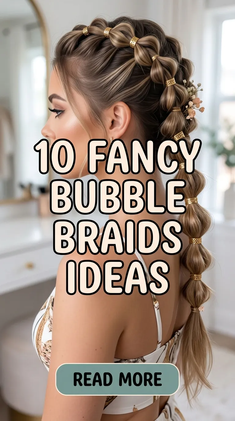 10 Fancy Bubble Braids Ideas