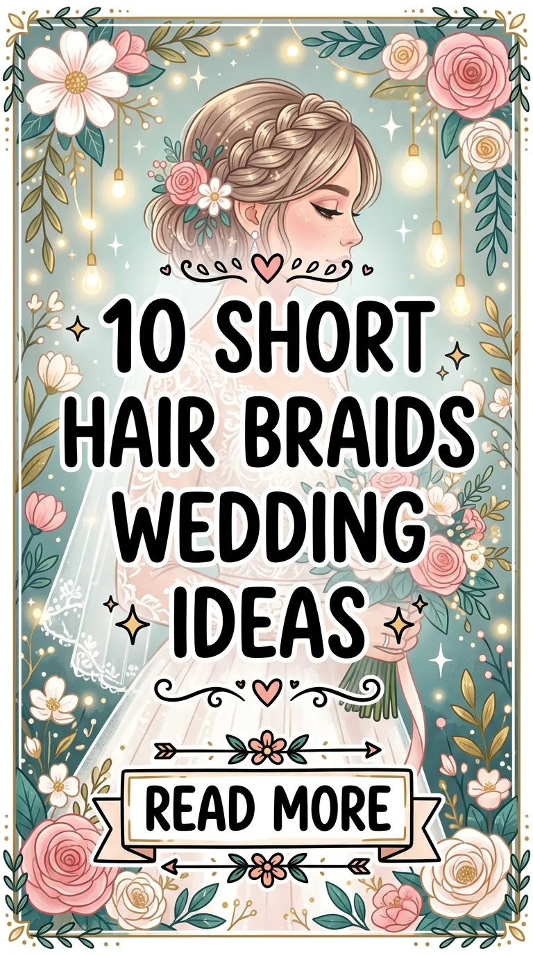 10 Short Hair Braids Wedding Ideas
